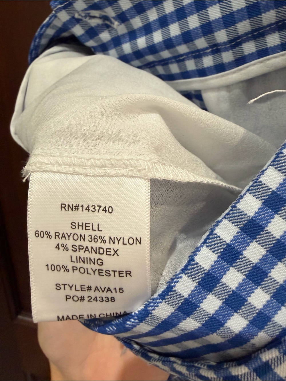Blue Gingham High-Waist Shorts - Picture 6 of 8